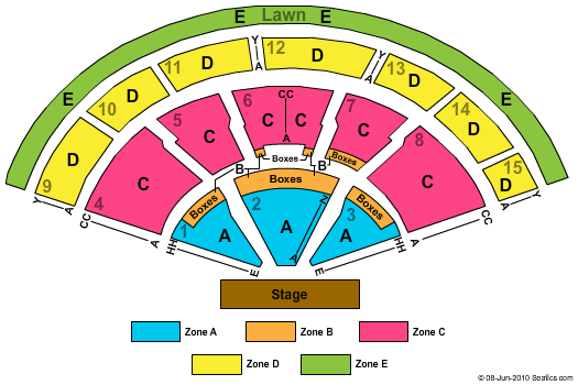 Xfinity Center - MA End Stage Zone Seating Chart